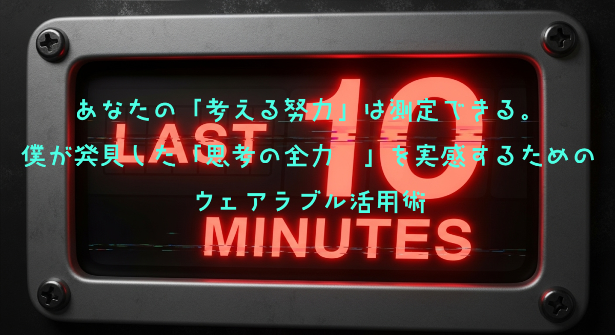 タイマーにでかでかと"Last 10 minutes"の文字が表示。その文字は危機感を煽る雰囲気がある。