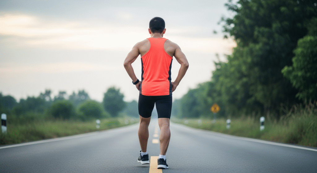 覚悟を決めたランナーの背中。背中から伝わる全力感。
